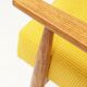Fauteuil vintage jaune velours côtelé Scandinavian design by H.Lis