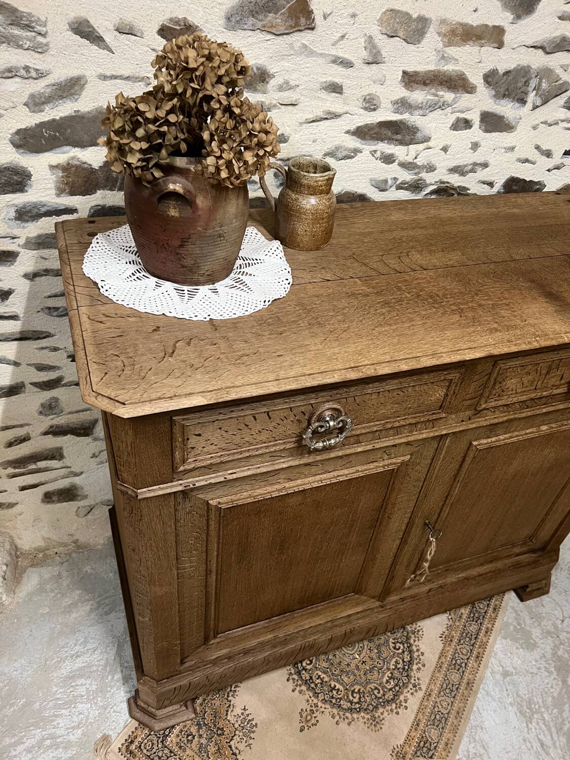 Antique solid wood sideboard