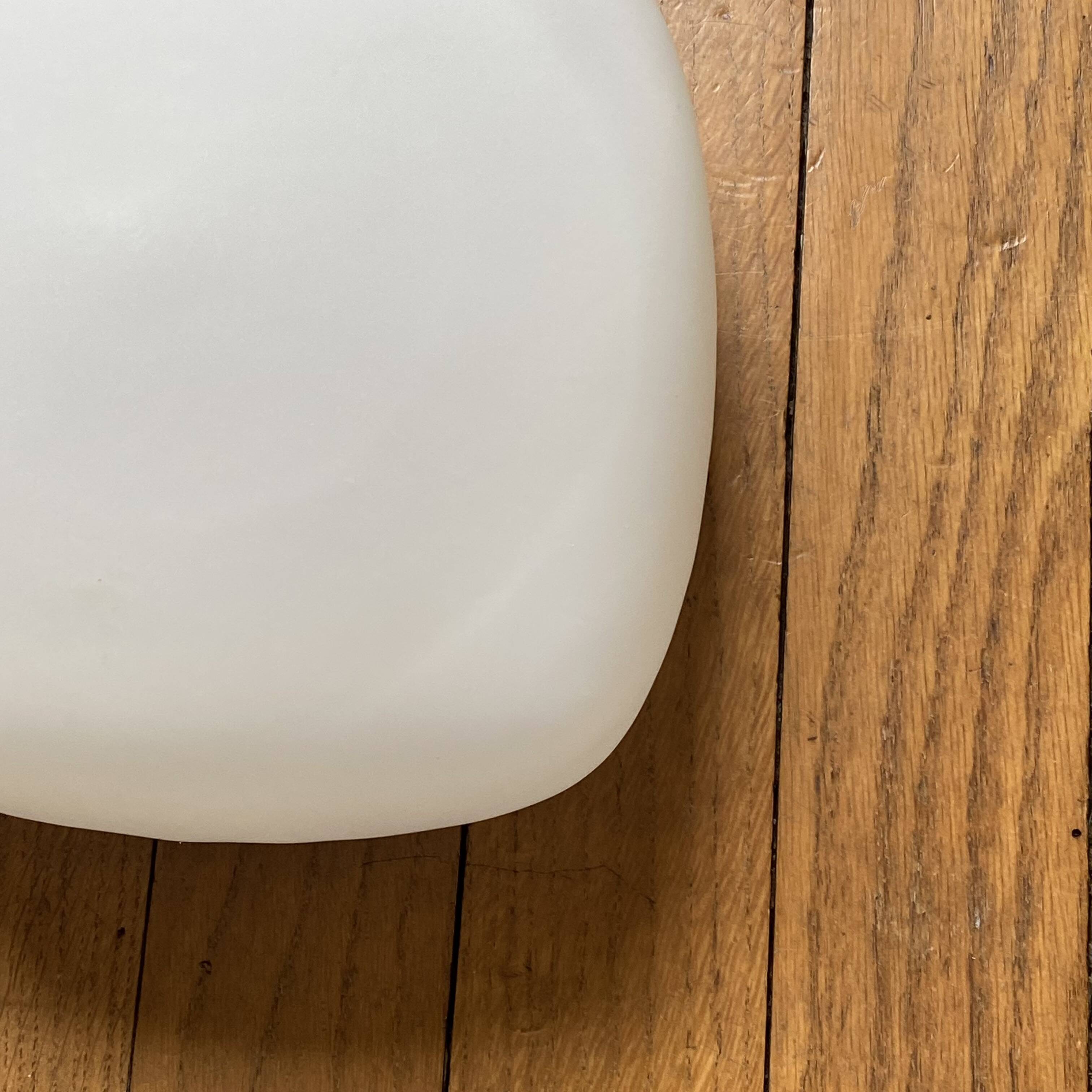 Vintage wall ceiling light in white glass