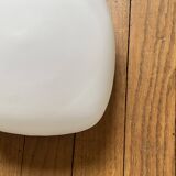 Vintage wall ceiling light in white glass