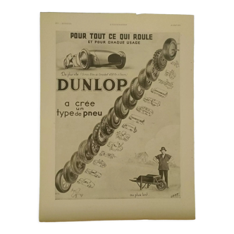Paper advertisement dunlop
