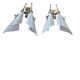 Vintage 1950s butterfly wall light pairs by Arlus.