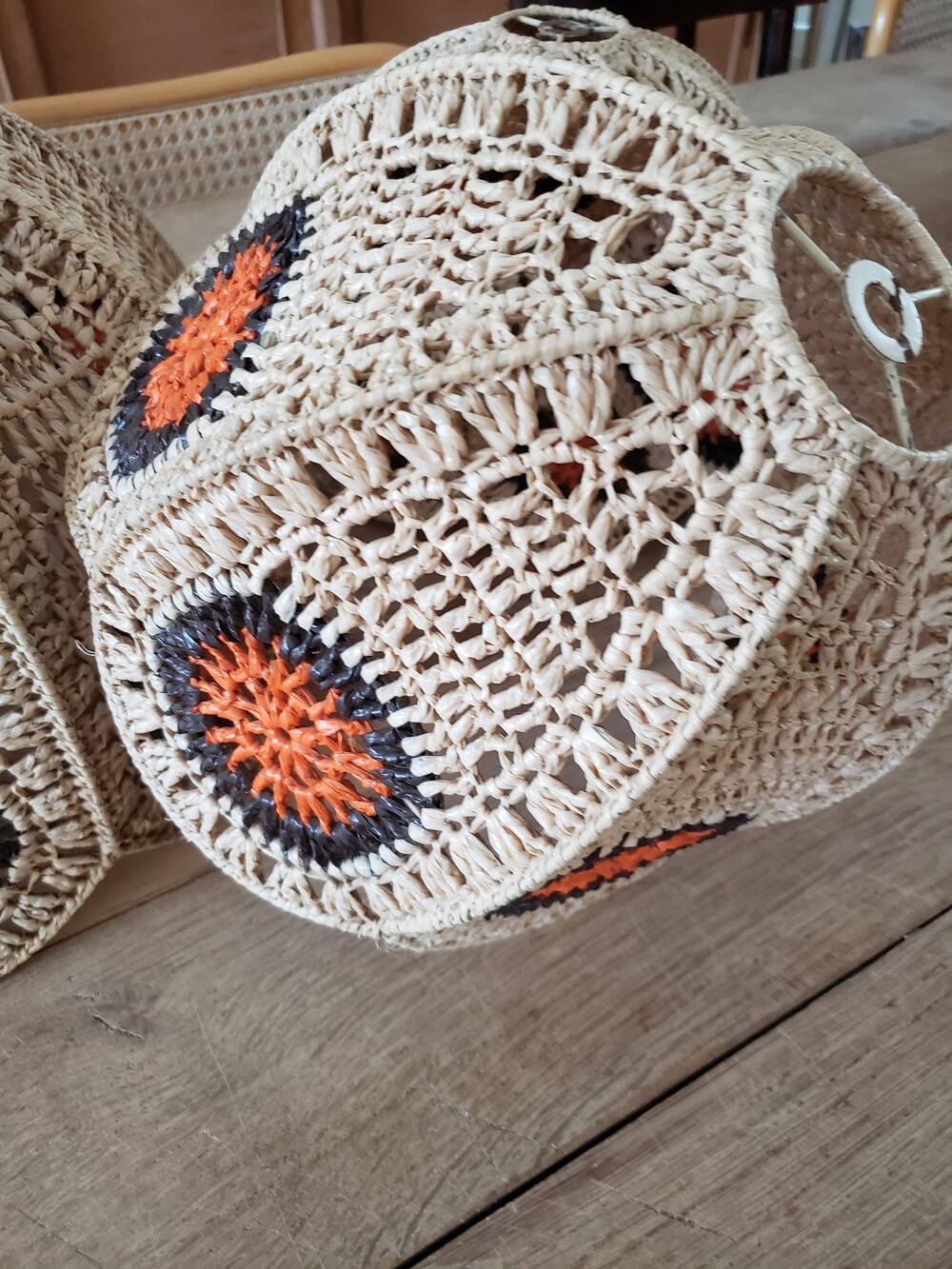 Set of 3 vintage lampshades