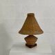 Lampe en osier et bois années 50