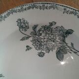 2 assiettes creuse . terre de fer . model bouquet