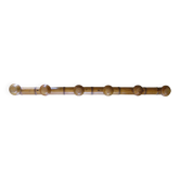 Wall-mounted coat rack with 6 wooden hooks, 1980