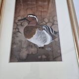 Original Large Size Signed Painting Frame and Hand Painted Duck