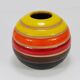 Vase boule en céramique rayé Aldo Londi Bitossi, Italie, 1960s
