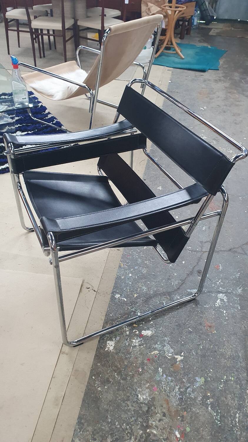 Wassily leather armchair by Marcel Breuer