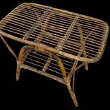 Rattan coffee table in the style of Franco Albini, Italy, 1960s