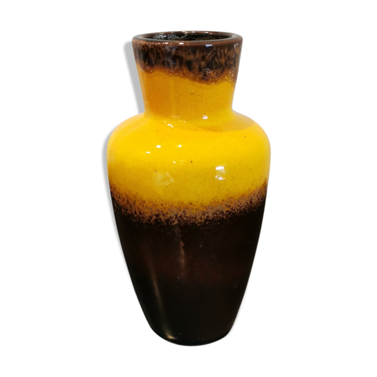 Yellow west germany vase