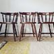 Set of 4 Western Bistro Chairs in Solid Wood – Vintage Pub Style
