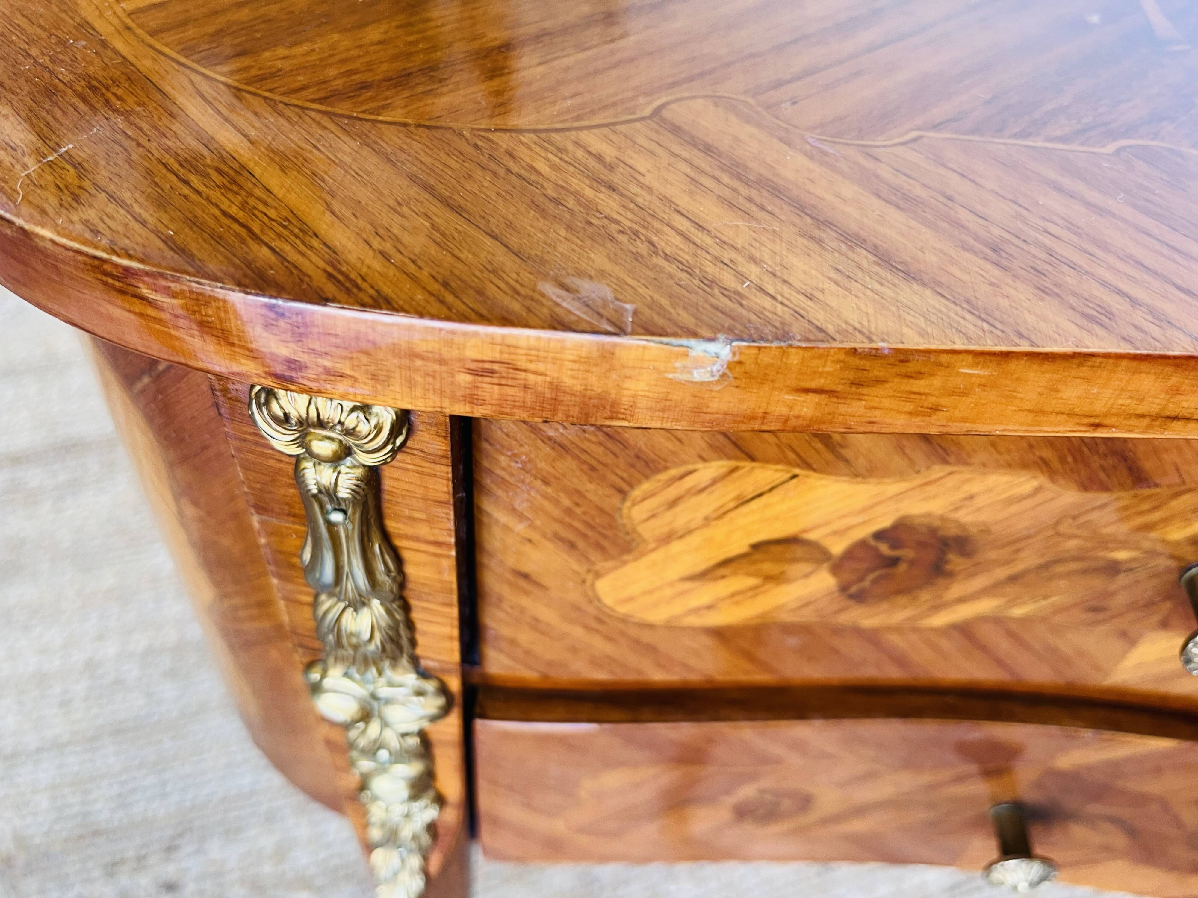 Pair of Louis XV style kidney tables