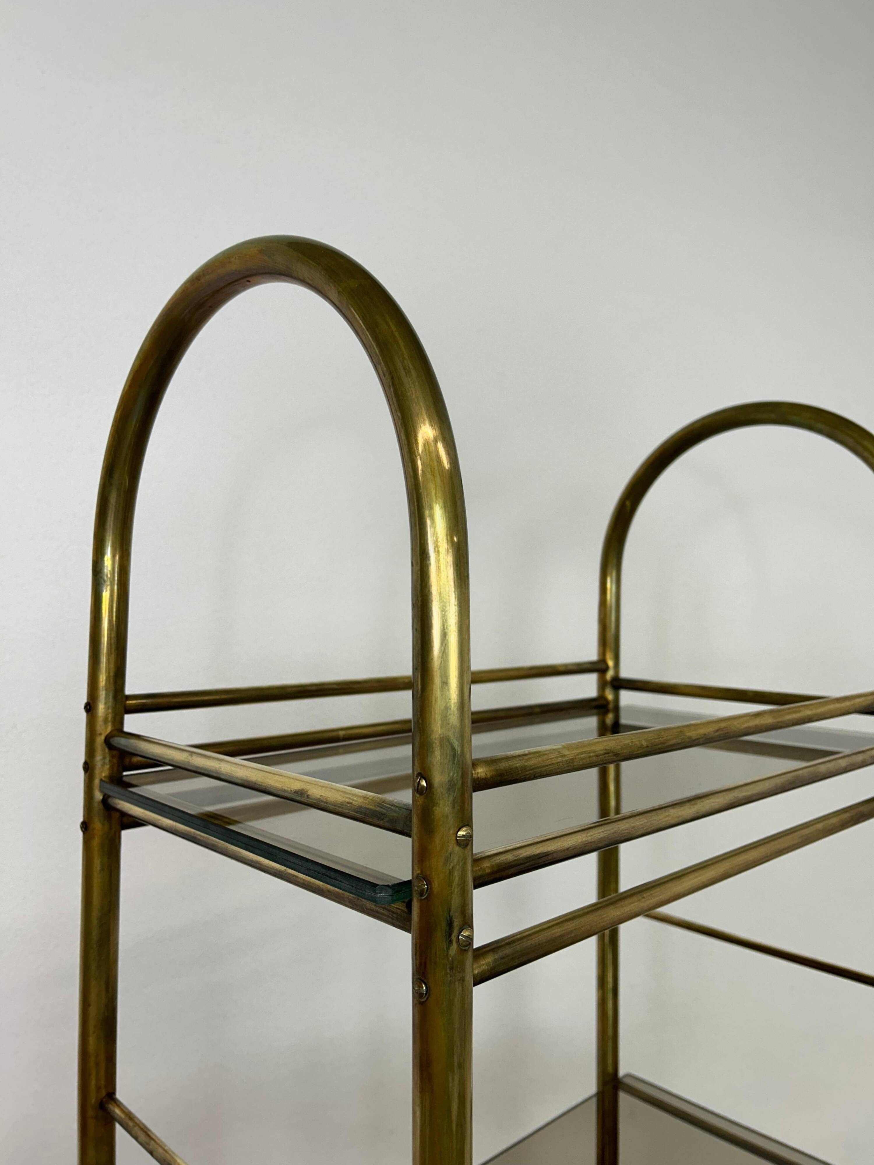 Mid-century design brass shelf
