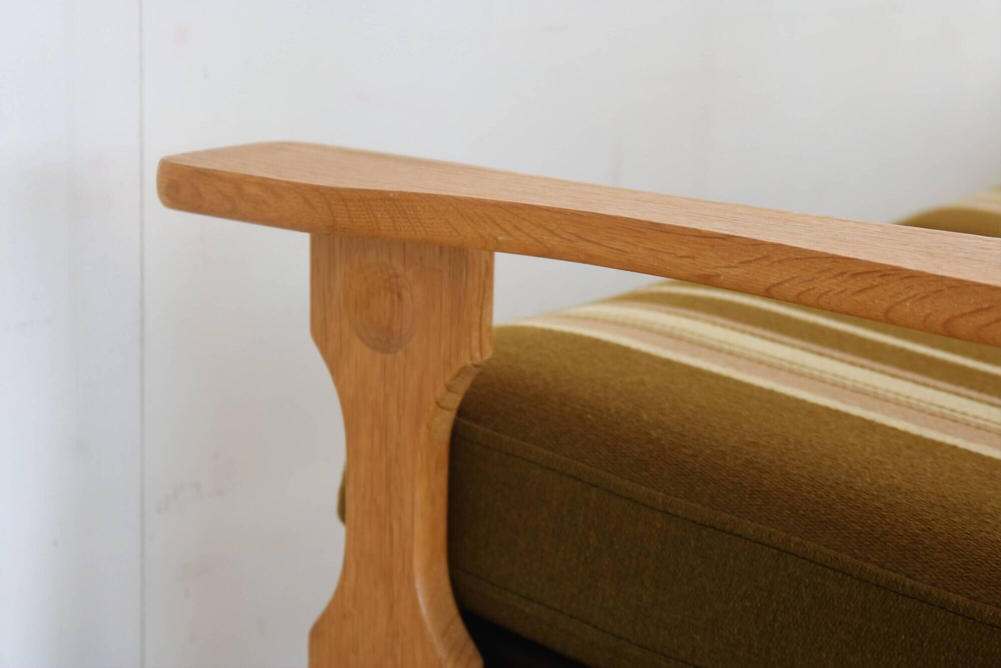 Sofa danois en chêne vintage, années 50