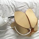 Small beige fabric flower 70's suspension