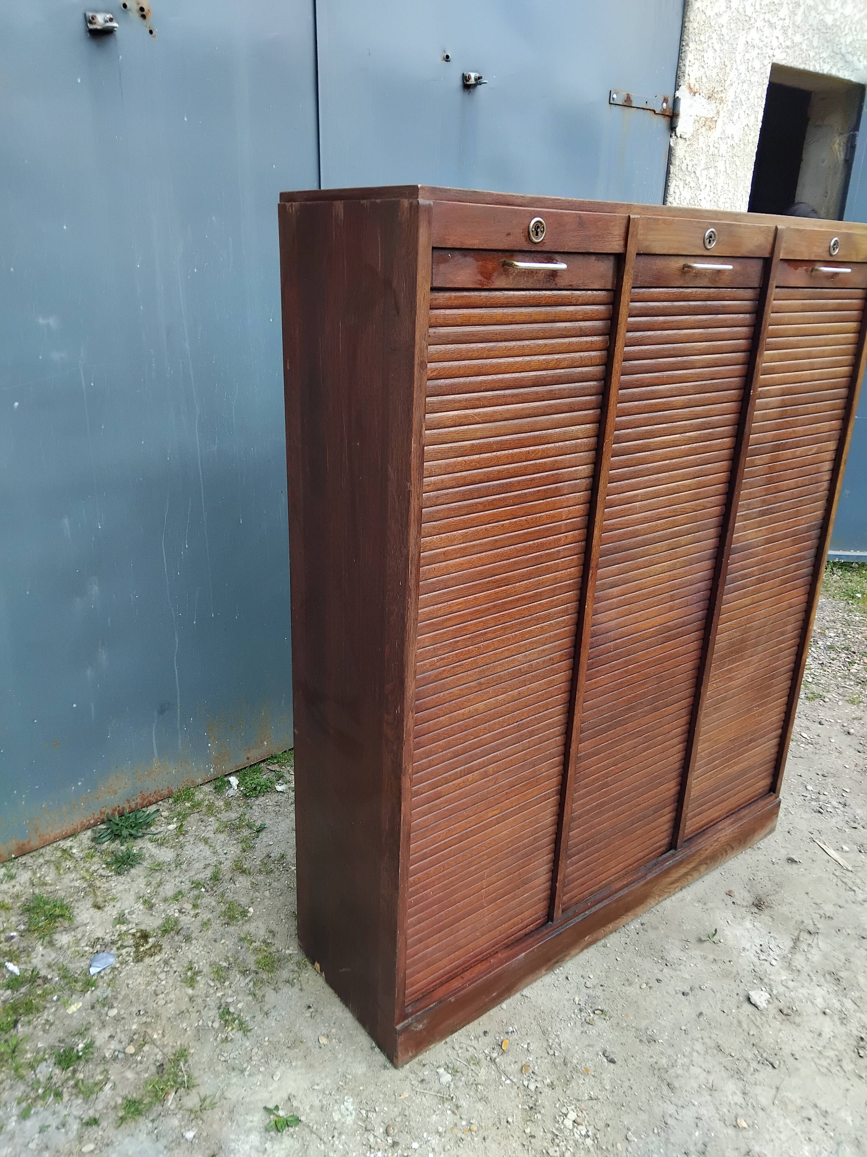 Antique 3-panel filing cabinet