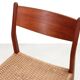 Ensemble de quatre chaises Marten Franckena en teck et corde de papier pour Fristho