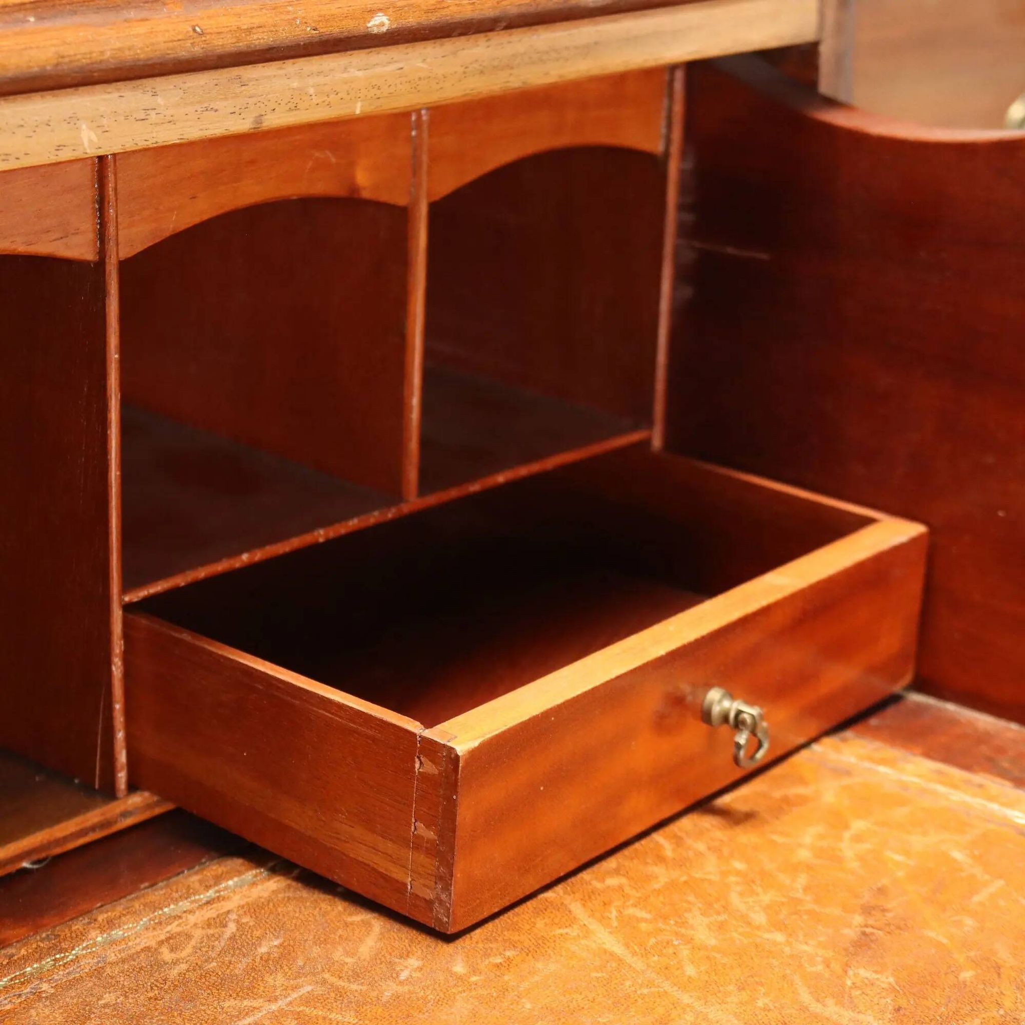 Antique mahogany library with glass and leather, United Kingdom 1800s