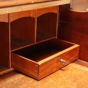 Antique mahogany library with glass and leather, United Kingdom 1800s