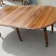 Table 6 feet with flap, opening on 2 extensions, Walnut