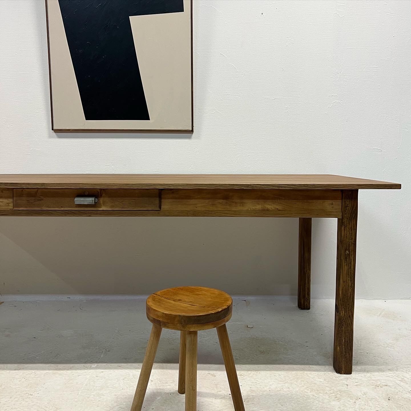 Oak and pine farmhouse table