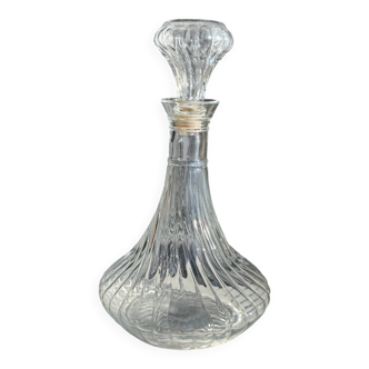 Vintage glass decanter in hot air balloon style H31 D18