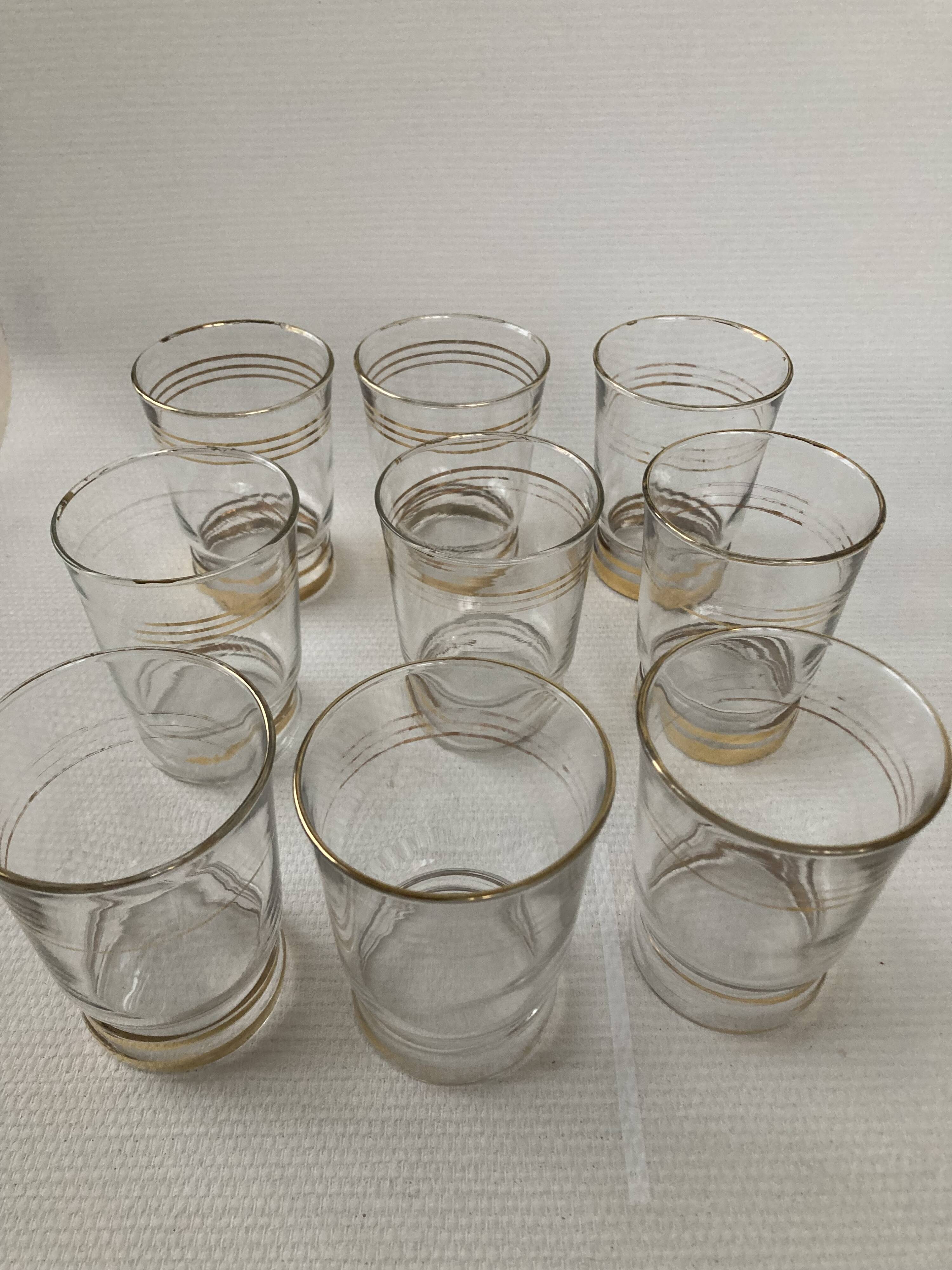 Set of Water Glasses and Champagne Glasses