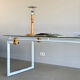 Bureau structure tubulaire et verre, 70s