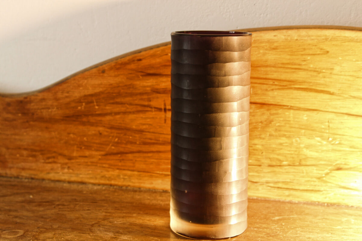 Multilayer tubular glass vase