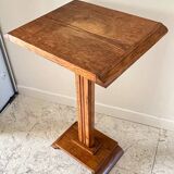 Vintage solid oak saddle plant holder