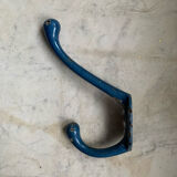 Blue enamelled cast iron hook