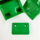 Set of 2 green hooks "2627" by Makio Hasuike for Gedy, 1970