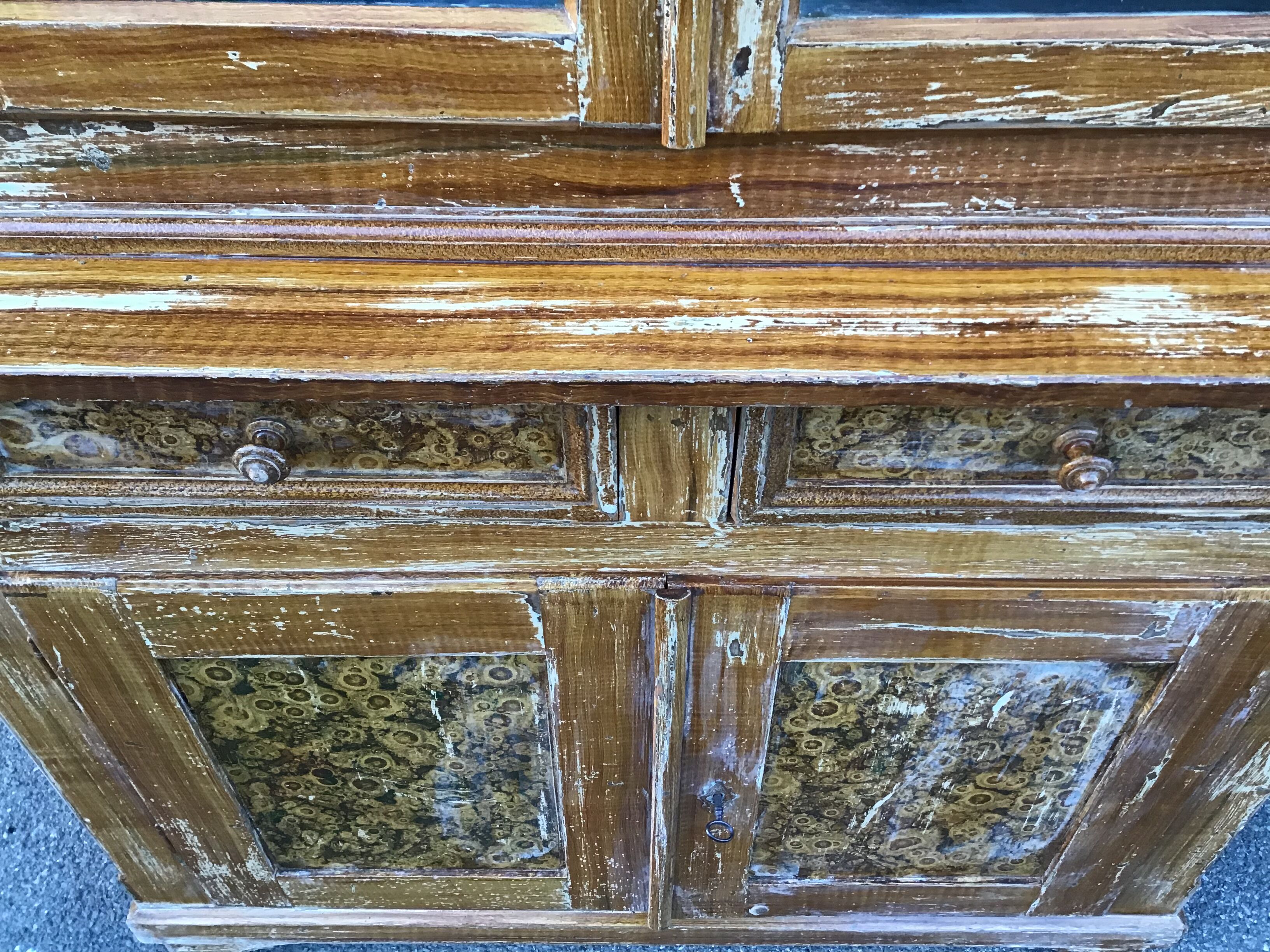 Buffet 2 corps sapin Alsace cottage 1920