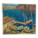 Oil on canvas "Rowboats on the dock"