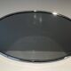 Oval chrome mirror in Art Deco style. Circa 1970.