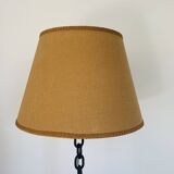 Large brutalist iron floor lamp