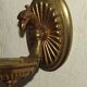 Traditional Empire wall light with eagle head in antique brass 5219