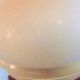 Bedside lamp globe in beige granite glass art deco style
