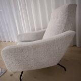 2 armchairs Joseph André Motte 1955 renovated