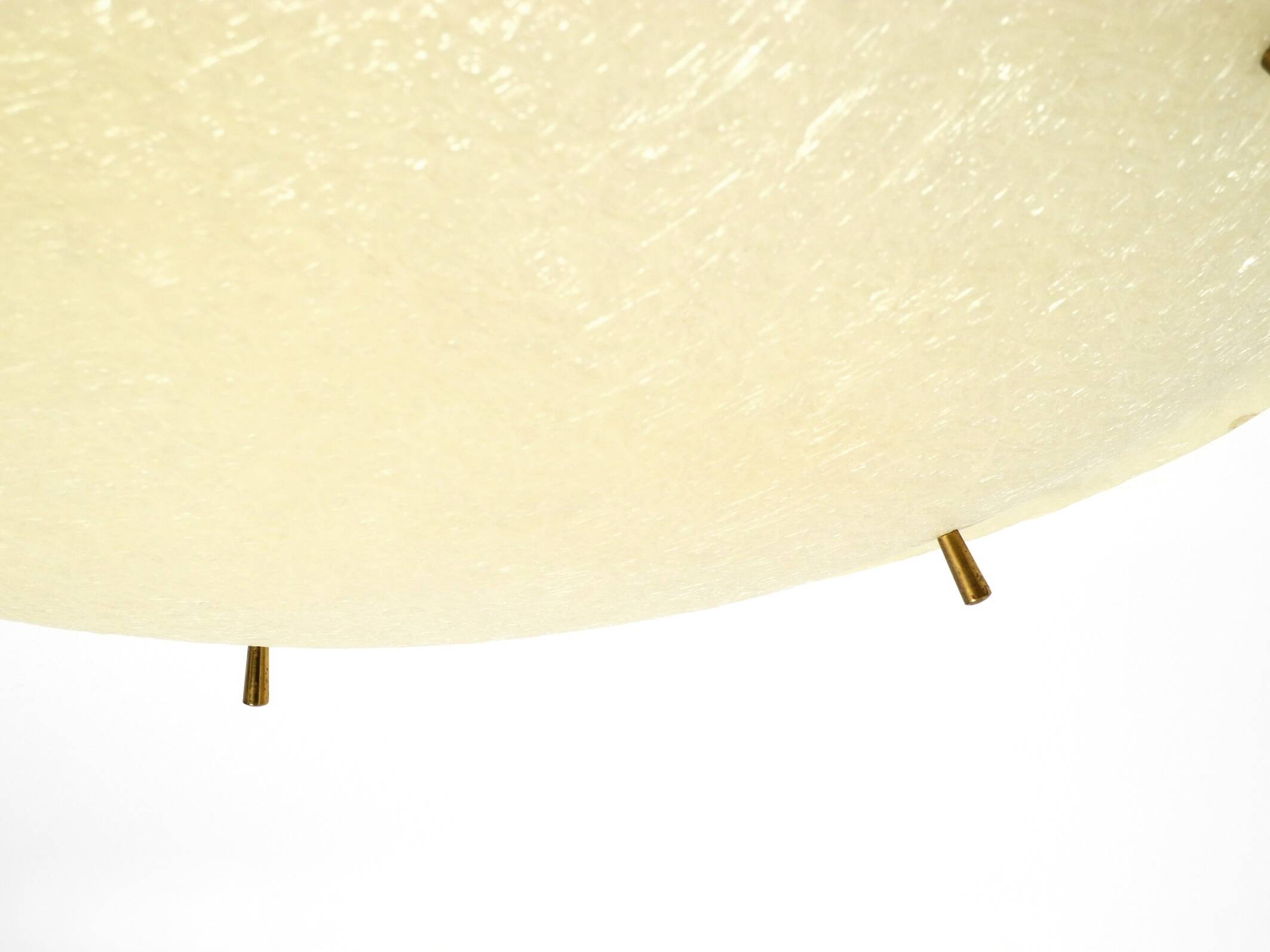 Extremely rare large round Mid Century Modern fiberglass ceiling lamp | Ø 5