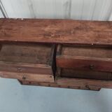 Hardware furniture wood multiple drawers old