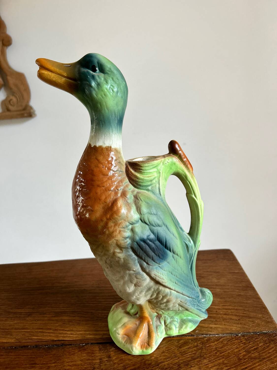 Ceramic duck decanter