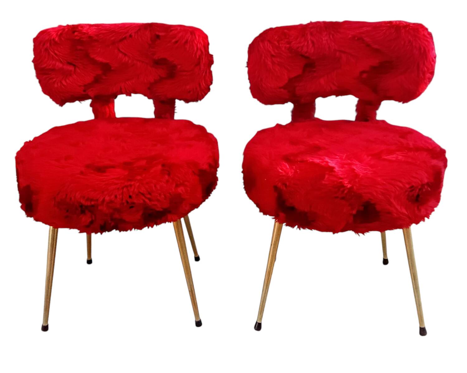 Pair of Pelfran furry chairs 1970
