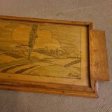 French Tray With Landscape From The 1950s