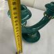 Art Deco candlestick in green and gold glazed ceramic, attributed to Vallauris