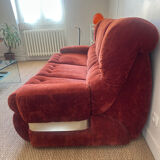 Canapé Space Age orange/rust