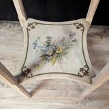 Pair of large painted wooden side tables with three tops.