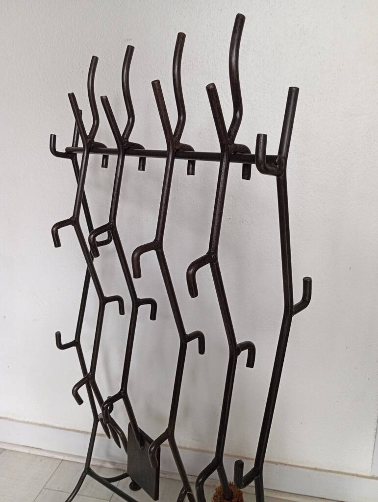 Brutalist fireplace mantel