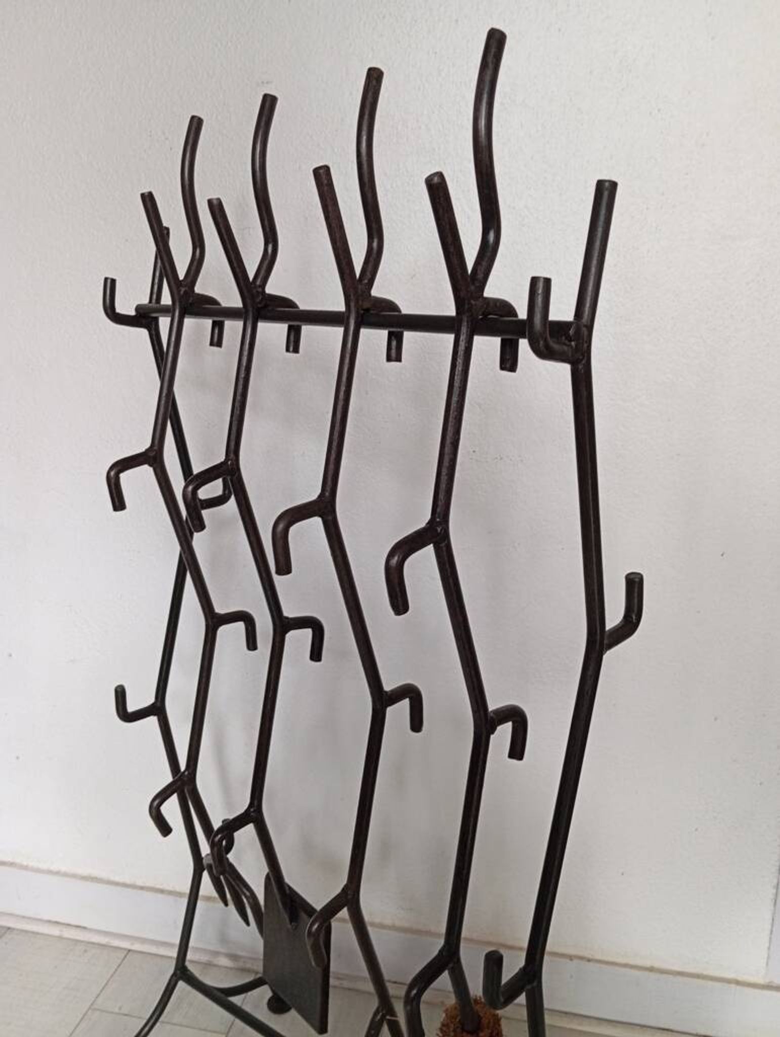 Brutalist fireplace mantel
